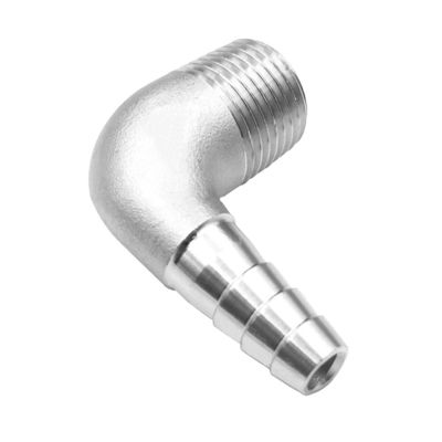 女性接続 3/8"ホースバーブ x 1/2" NPT 男性90度肘アダプター