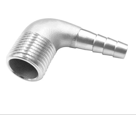 女性接続 3/8"ホースバーブ x 1/2" NPT 男性90度肘アダプター