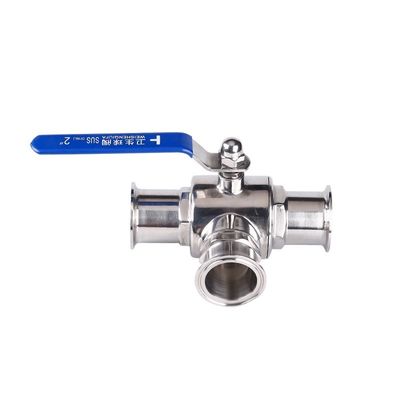 衛生用ステンレス鋼 304 316 316L トライクランプ 3 方向衛生用ボールバルブ型 T型 L型