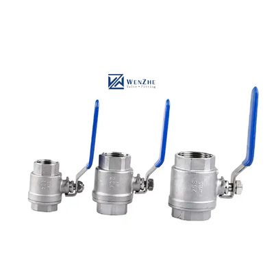 一般 1/4"から4"のステンレス鋼 2PCスクリュードエンドボールバルブ 3A DIN NPT BSPT BSPP鋳造