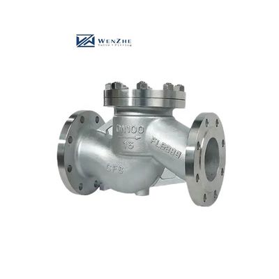 フレンジ式リフトチェックバルブ シルバーステンレス鋼 304 316 316L PN16 PN25 PN40 PN64 PN100