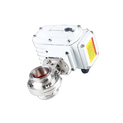 衛生用ステンレス鋼304/316L クランプバタフライバル 電気アクチュエータ