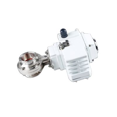 衛生用ステンレス鋼304/316L クランプバタフライバル 電気アクチュエータ