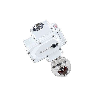 衛生用ステンレス鋼304/316L クランプバタフライバル 電気アクチュエータ