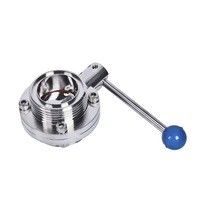 衛生用フィッティング Ss304 Ss316L 最適な場合は水媒体のスレッドユニオンバタフライバル