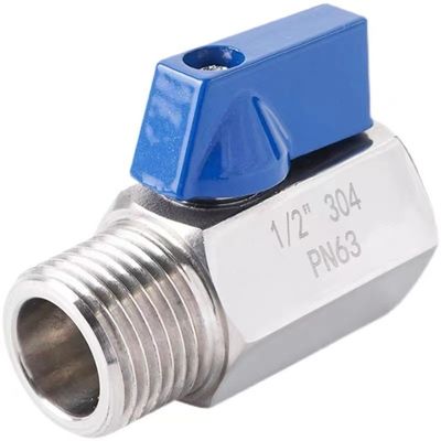 同等ミニボールバルブ 1/8 "WZステンレス鋼 304 316 FF 1000PSI/PN63スクリューマニュアル