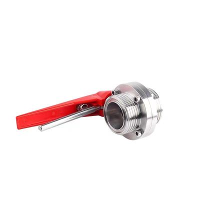 WZステンレス鋼 304 316 316L 螺紋バタフライバル DIN 3A SMS の 1/8"-4"