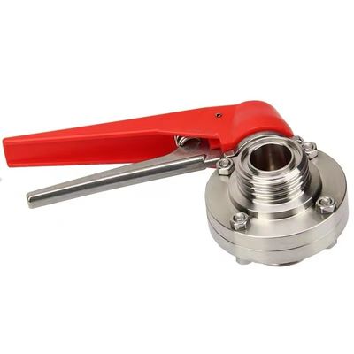 WZステンレス鋼 304 316 316L 螺紋バタフライバル DIN 3A SMS の 1/8"-4"