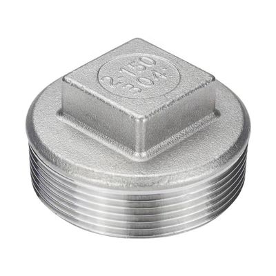 ステンレス鋼 304 201 鋳造パイプ フィッティング スクエアヘッド コーレッドプラグ クラス 150 2' NPT 男性 ロープ