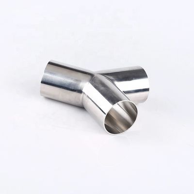 保証ステンレス鋼304 316パイプフィッティング 45度 Tee Yタイプ Tee 均質鋳造