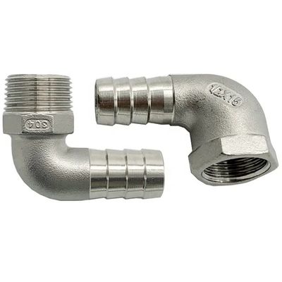 ステンレス鋼304 316 90度 男性 肘のホース バーブ 1/4''-4.0' BSP 男性 x 16mm