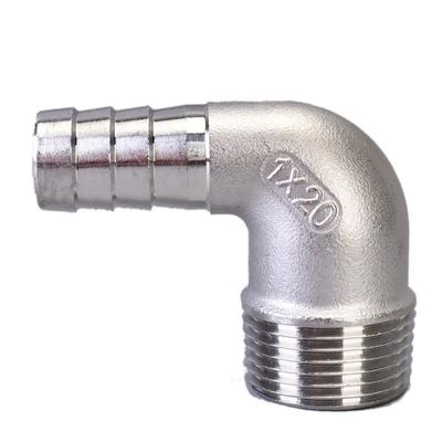 ステンレス鋼304 316 90度 男性 肘のホース バーブ 1/4''-4.0' BSP 男性 x 16mm