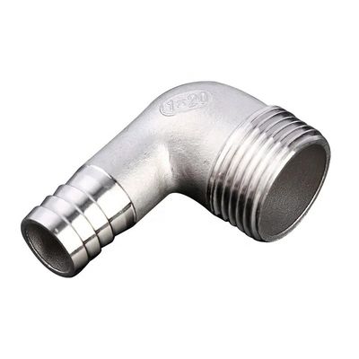 ステンレス鋼304 316 90度 男性 肘のホース バーブ 1/4''-4.0' BSP 男性 x 16mm