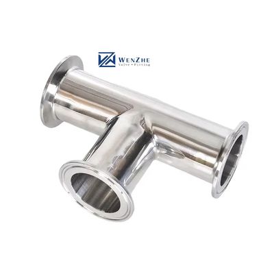 オイル・ウォーター・ガス 3A DIN 円筒型ヘッドコード SS316L 304 衛生標準クランプ Tee 1/4''-6