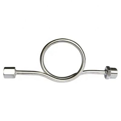 SS304 316 316L 丸いリング 6000 PSI 1/2 NPT BSPT スウィーブル圧力計 スナッバーシフォンチューブ