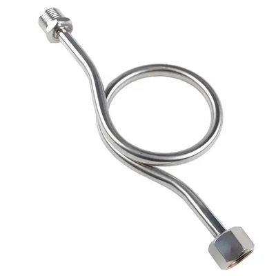 SS304 316 316L 丸いリング 6000 PSI 1/2 NPT BSPT スウィーブル圧力計 スナッバーシフォンチューブ